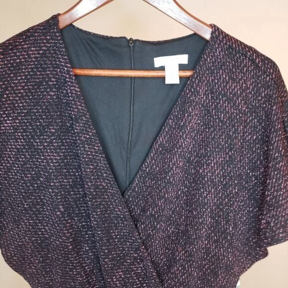 NWT London Times Two Tone Metallic Knit Jumpsuit Size 4 - Picture 7 of 8